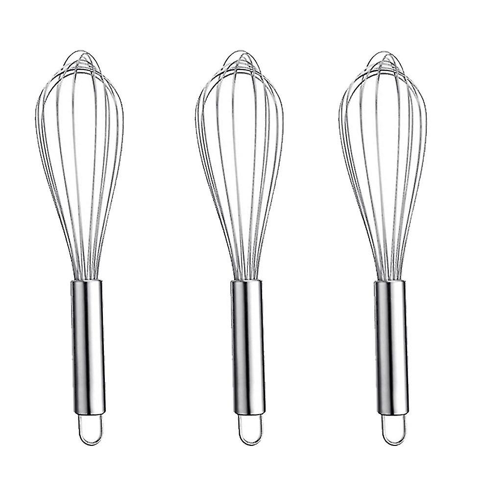 3 Pack Stainless Steel Whisk For Blending, Beating And Stirring, Balloon Wire Whisk Set Multipurpose Cream Egg White Whisk