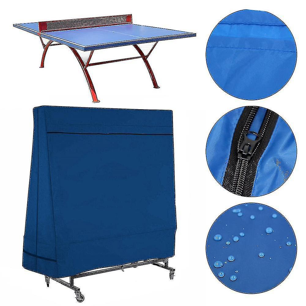 Table Tennis Table Cover Indoor Outdoor Oxford Fabric Waterproof Dustproof Ping Pong Table Protector Cover