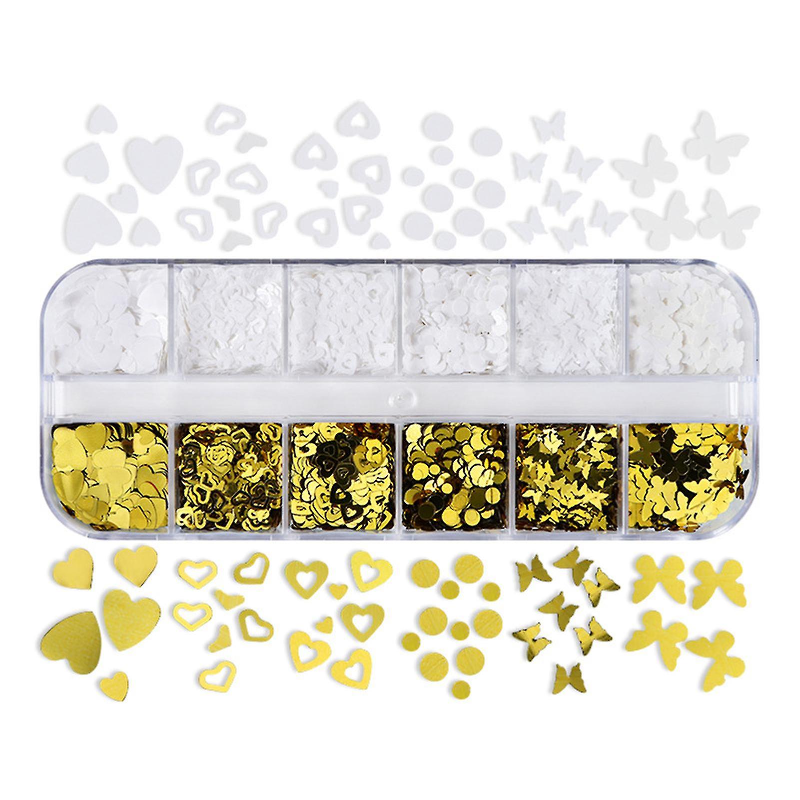 12 Grids/box Mini Nail Art Sequins Durable Manicure Nail Art Sequins For Hand Decoration Nail Art Supplies