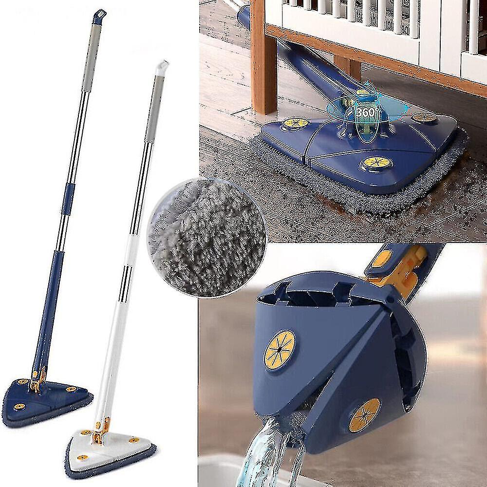 360-degree Rotatable Adjustable Cleaning Mop, Multifunctional Triangular Mop Cleaning Brush-cdsx