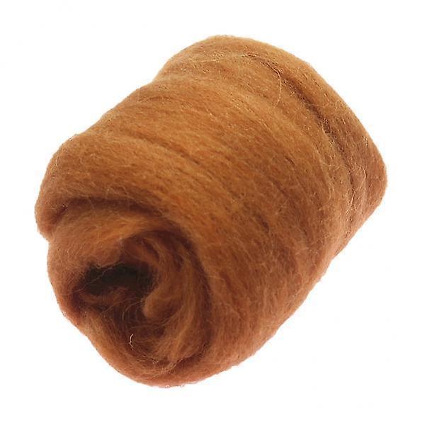 2x10g Soft Wool Roving Felting Wool for DIY Needle Felting Craft Brown