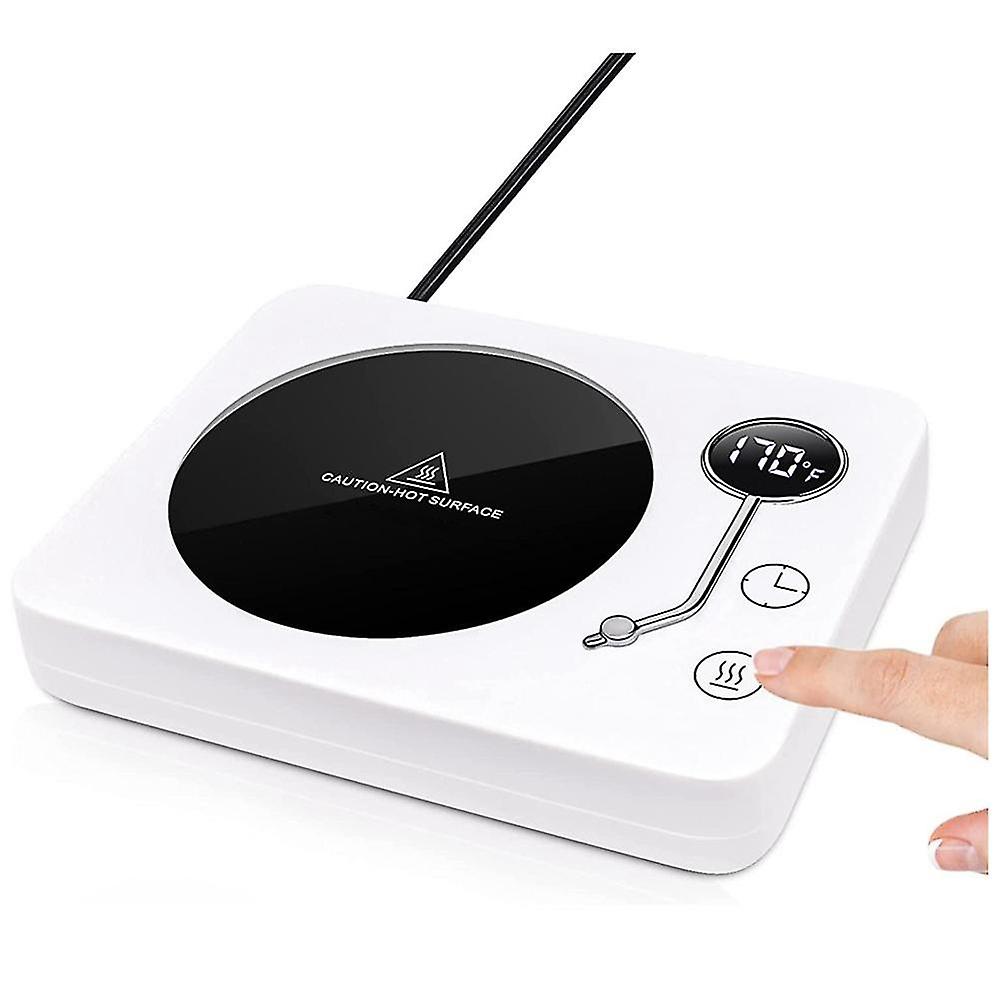 Mug Warmer Coffee Warmer For Desk: 3 Temp Auto On/off Coffee Cup Warmer With 12 Hours Timer White E
