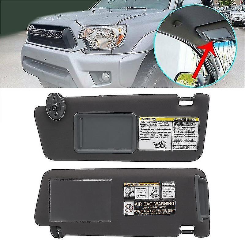 Car Visor Gray Pair Left Right Driver Passenger Set For  2005-2015