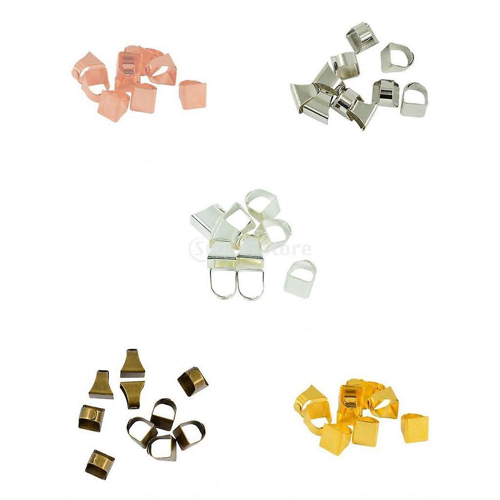 50 Pieces Adjustable Solid Brass Ring Blanks Bases Jewelry Making 5 Colors