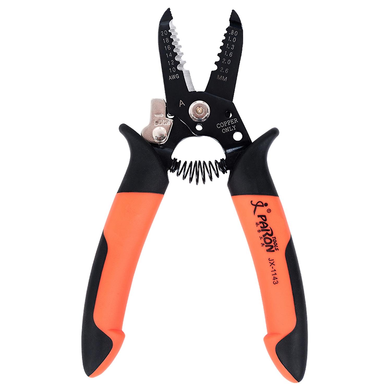 PARON 6-hole Multifunctional Wire Stripper Fine Grinding Stripping Shearing Type Wire Clamping Plier