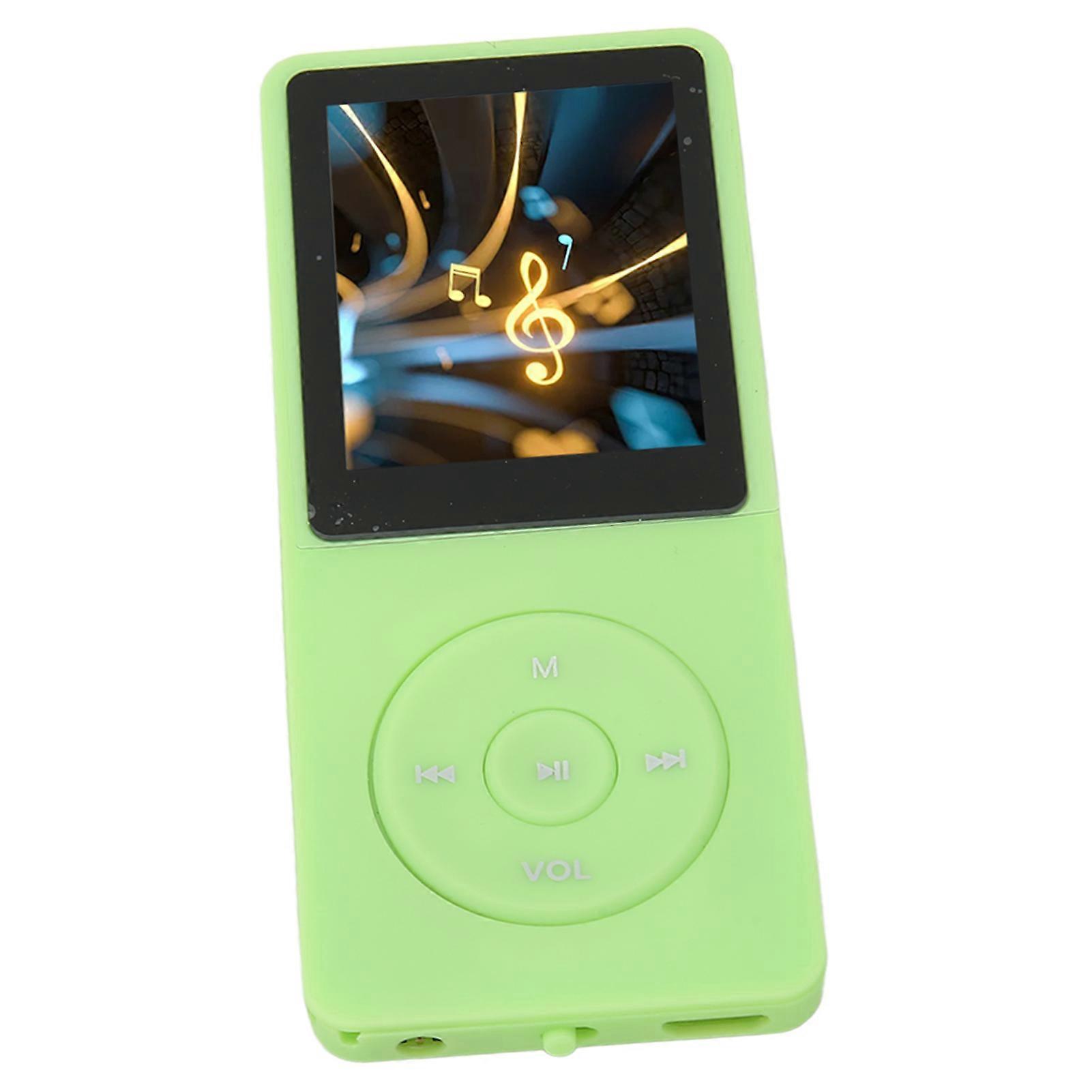 MP3 MP4 Player 1.8in Screen 8GB Memory 64GB Expandable 30 Hours Playback Multi Function Sports Music Player Green 