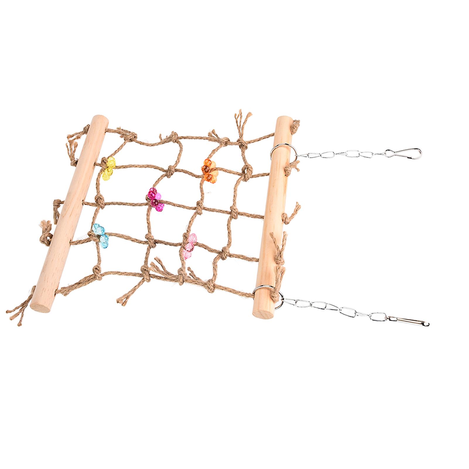 Parrot Chewing Climbing Net Acrylic Color Decoration Parrot Toy Crawling Net Training Balance