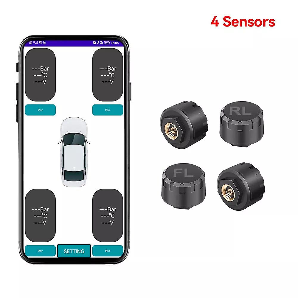 Tpms Tire Pressure Sensors Motorcycle Bluetooth-compatible Tire Pressure Monitoring System External Sensor Android/ios Car Tmps