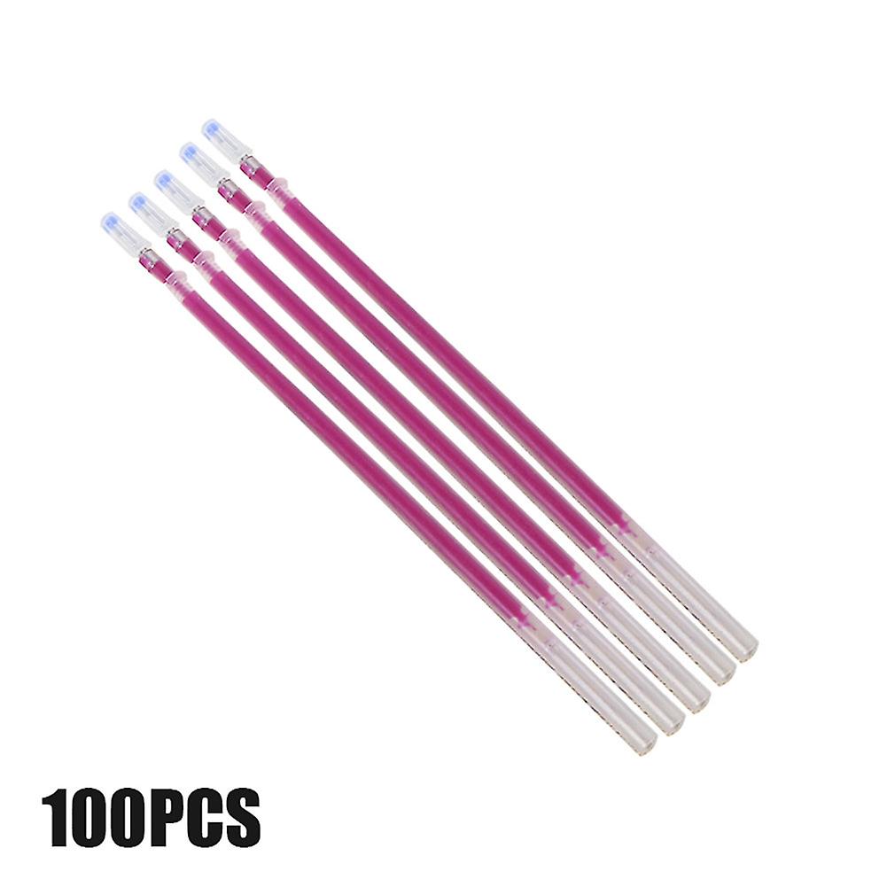 100pcs Heat Erasable Pen High Temperature Disappearing Fabric Marker Refills