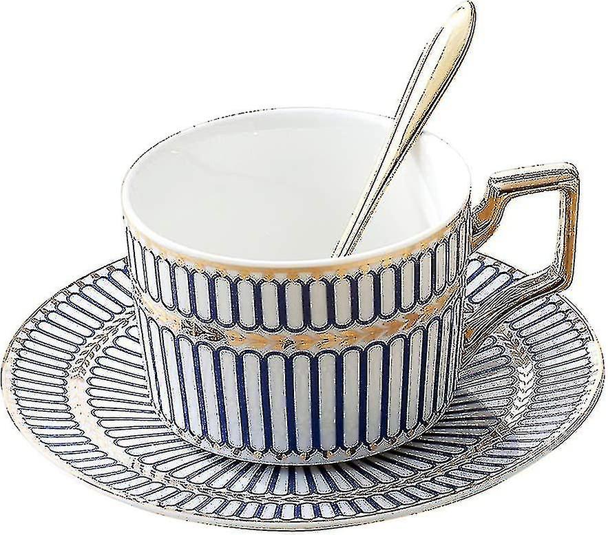 B Na And Saucer, Ometric Pattern Porcelain ,ceramic Tea