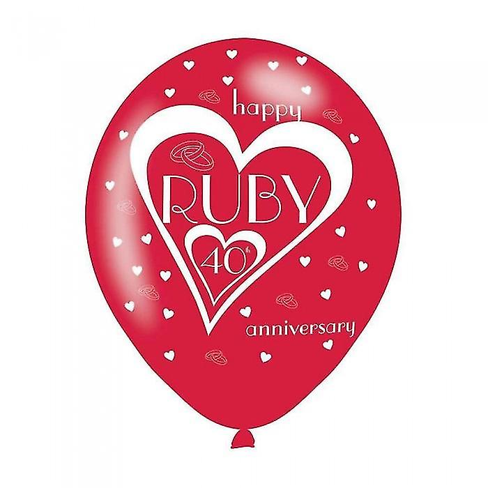Ballon Amscan Ruby (Paquet de 6)