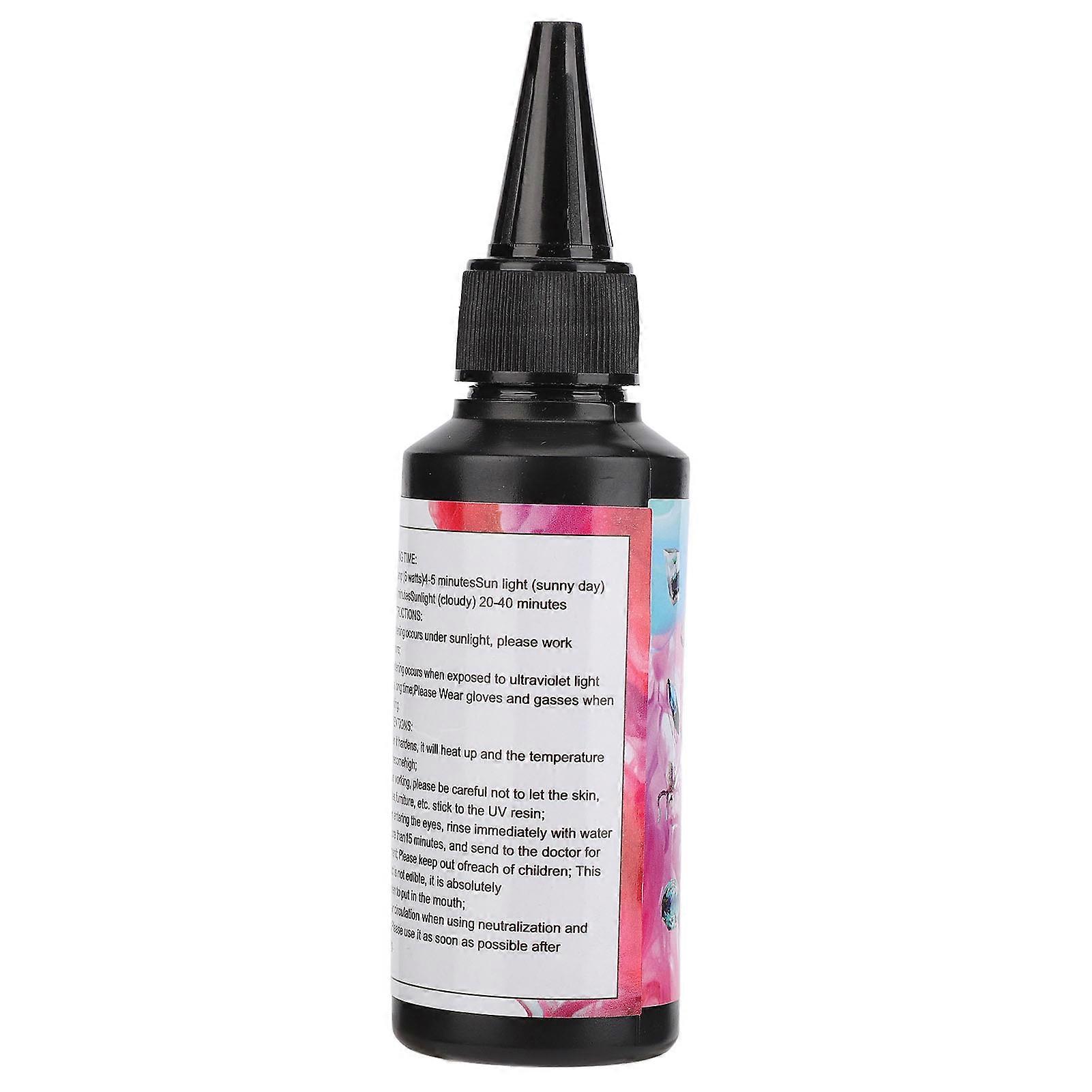 UV Resin Handworked DIY Transparent Color Anti Yellowing Fast Curing Clear UV Glue Adhesive for Craft Decorations 60g