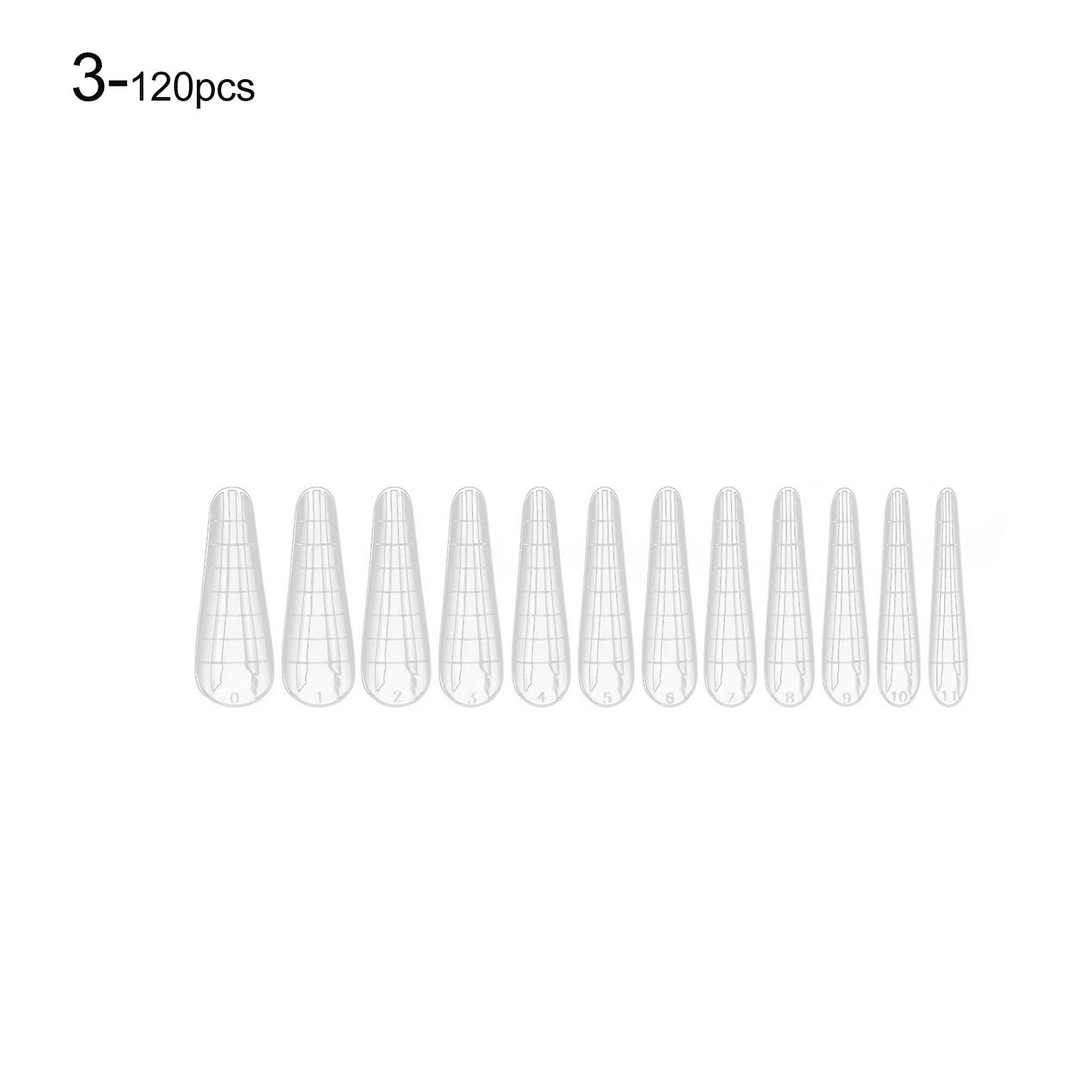 120Pcs/Set Graduated Artificial Nail Tips Extend Nails Transparent Extending Transparent Quick