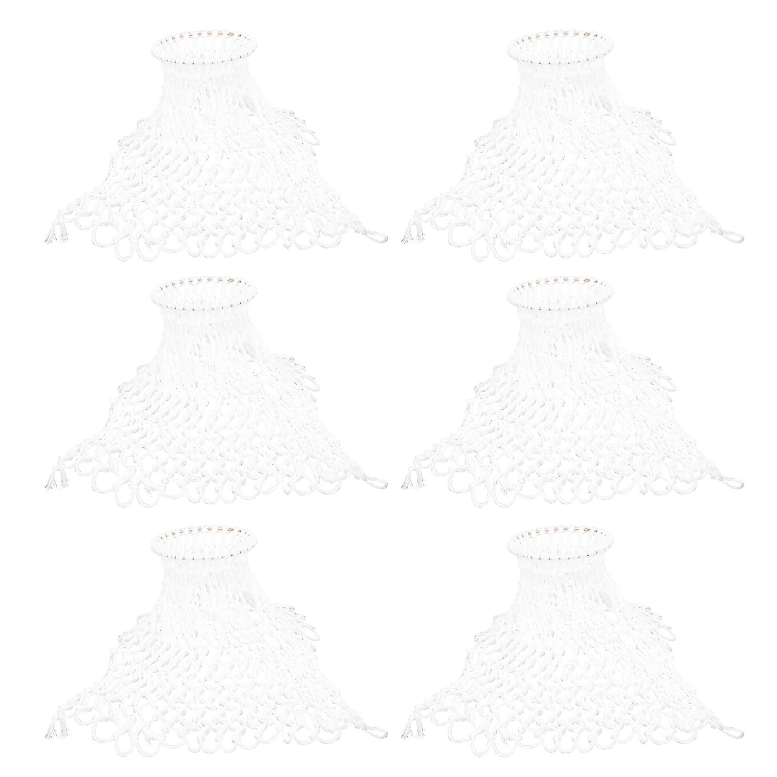 6pcs Billiard Pockets White Nylon 7.2cm Diameter Durable Pool Table Webs for Billiard Table