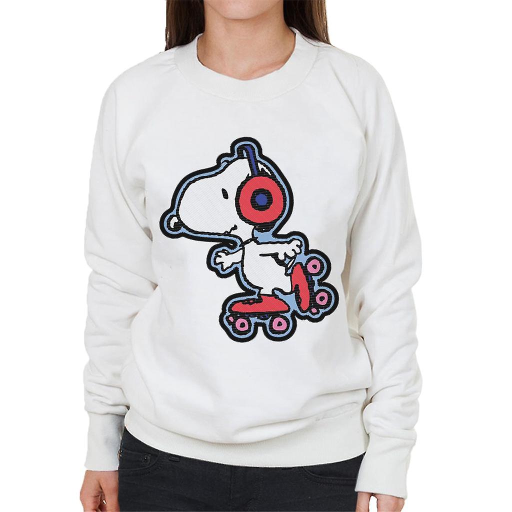 Peanuts Snoopy Skating To Music Women's Sweatshirt