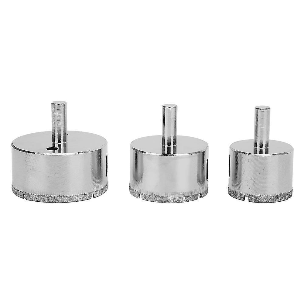 3pcs Portable Hole Saw Drill Bit Set for Glass, Ceramic and Marble Tile Drilling