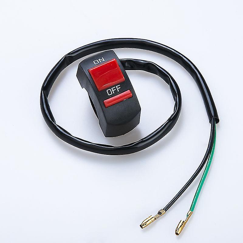 Motorcycle Handlebar Switch, Universal  Handlebar Headlight On/off Button Switch Handlebar Mounted Switch Control For Motorcycles, Motorbikes(1set, Re