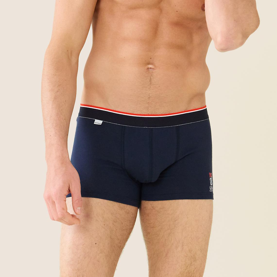 Sötétkék pamut boxernadrág