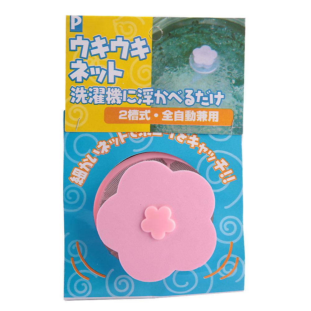 Flower Washing Machine Hair Removal Laundry Ball Floating Filter Mesh Bag Easy to Clean Pink