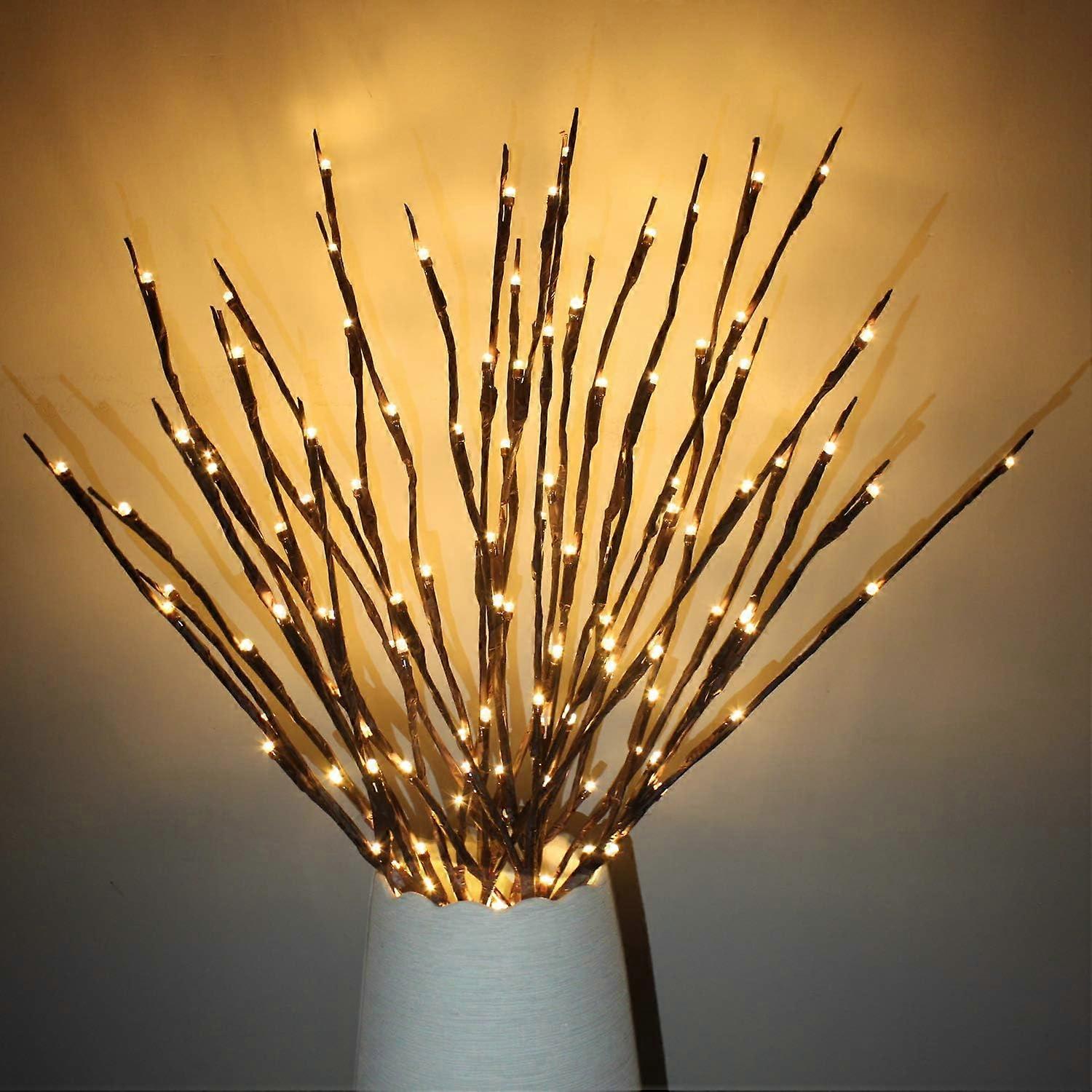 5 Pack Battery Powered LED Branch Lights Willow Branch Lighting Decorative Lights Artificial Tree DIY Lights Warm White - 30 Inch 20 LED