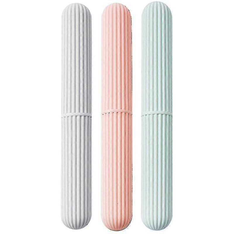 Portable Plastic Toothbrush Case (3pcs) - Toothpaste Storage
