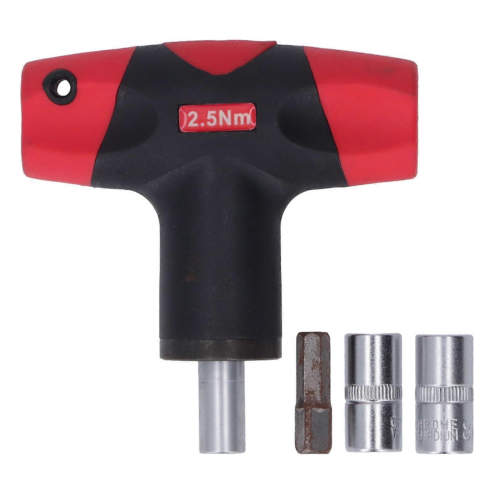 T Handle Wrench Fixed Torsion Chrome Vanadium Steel 1/4in Hex Socket Tool for Repair 2.5Nm NO.5917