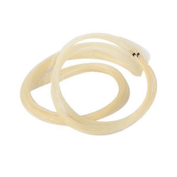 2 Hanks Profi Geigenbogen Mongolischer Hengst Haare (weiß)