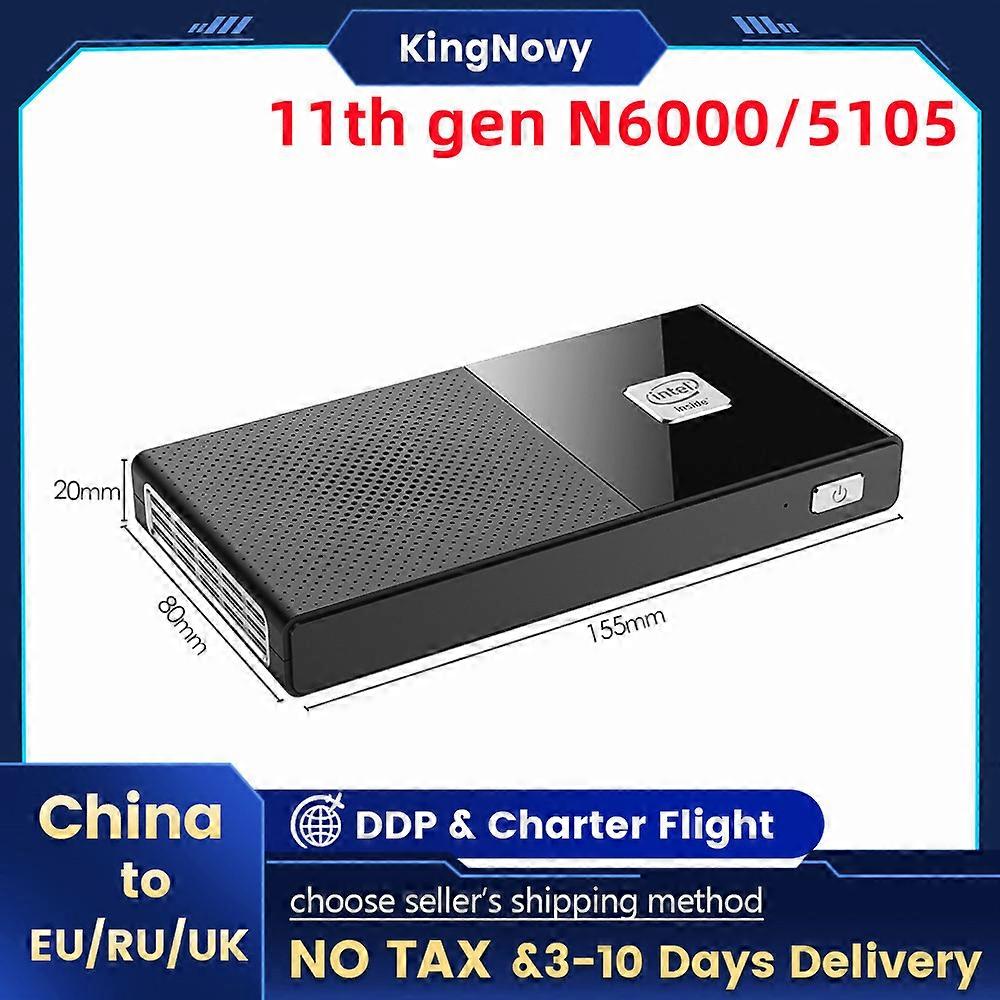 Sticker Pc With Rracket Win11 Celeron N6000 5105 Pocket Mini Pc 2933mhz Portable Computer 2500m Lan Typec Hd2.0 Wifi6 Bt5.2