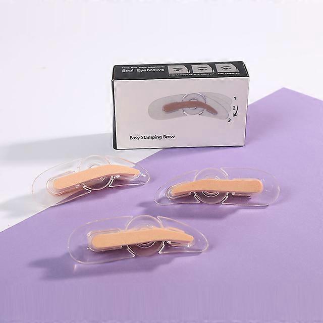 1pcs Adjustable Eyebrow Template Stamp Sponge Stencils Two-color Eyebrow Powder With Eyebrow Brush Powder Eyebrow Palette
