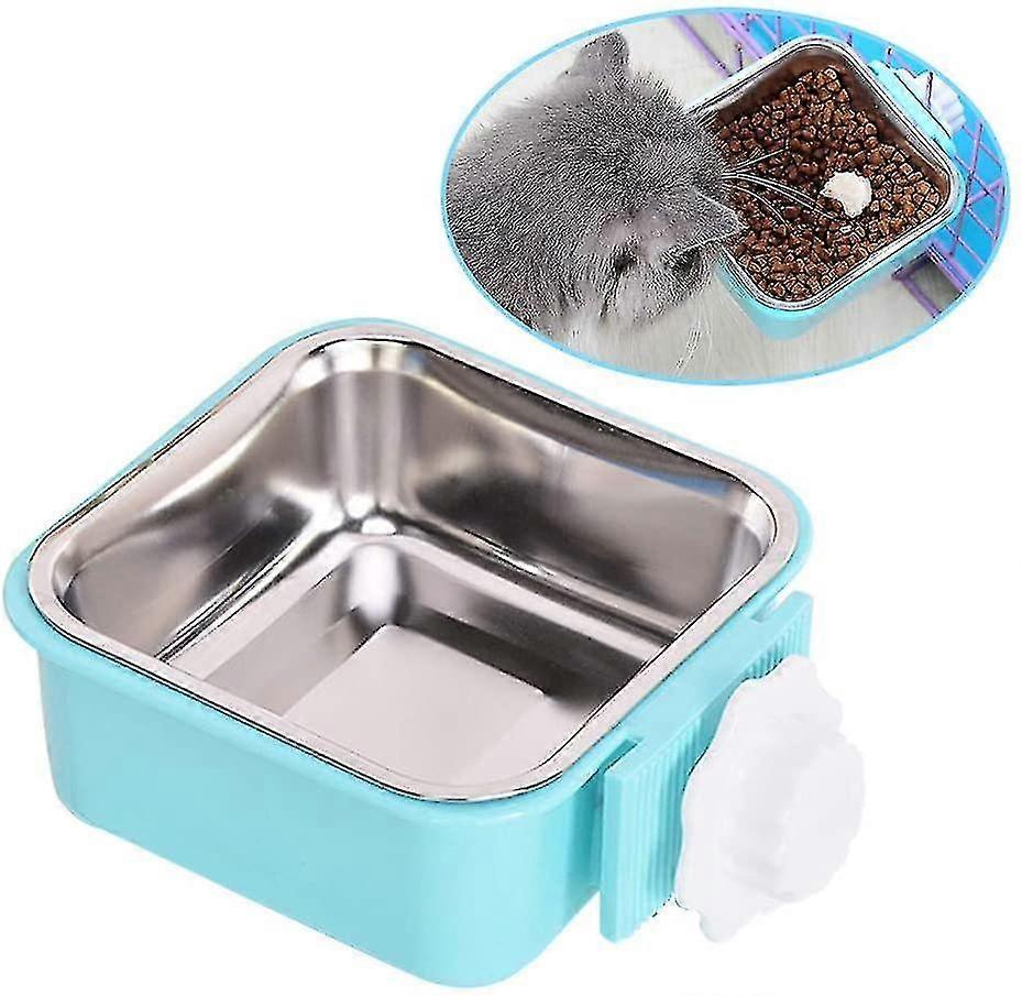 ペットハンギングボウル、取り外し可能なステンレススチールハンギングボウル、猫用フードウォーターボウルウサギ鳥ペット用品