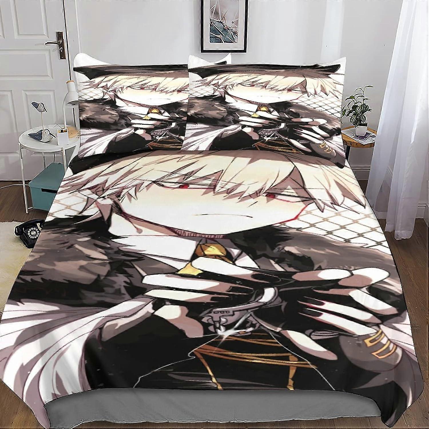 ماي هيرو أكاديمي غطاء لحاف من الألياف الدقيقة، للبالغين والأطفال ماي هيرو أكاديميا بياضات بياضات مطبوعة غطاء لحاف طقم وسادة D 135*200 سم