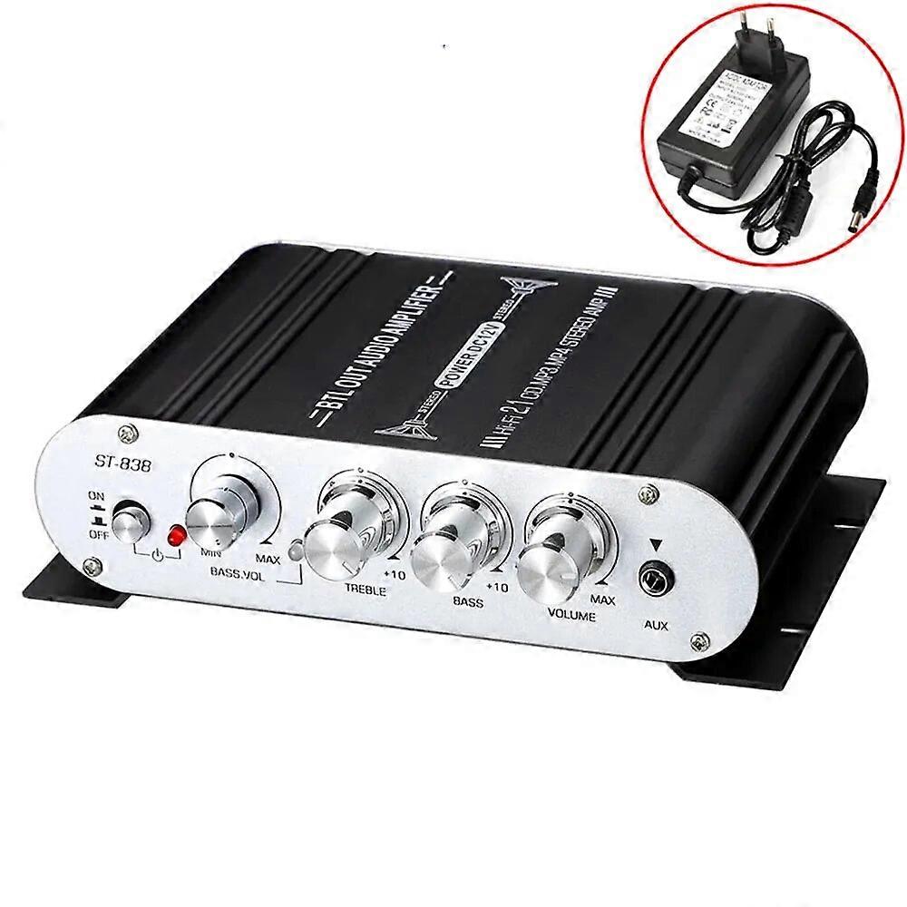 Auto-partner ST-838 21CH Audio Power Amplifier  RMS 20Wx2+40W Class D Stereo Digital Audio Amp with Subwoofer Output