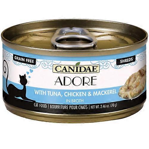 Canidae CANIDAE Pure Adore Wet Cat Food, Tuna, Chicken & Mackerel in Broth, 24Each/2.46 Oz (Count of 24)
