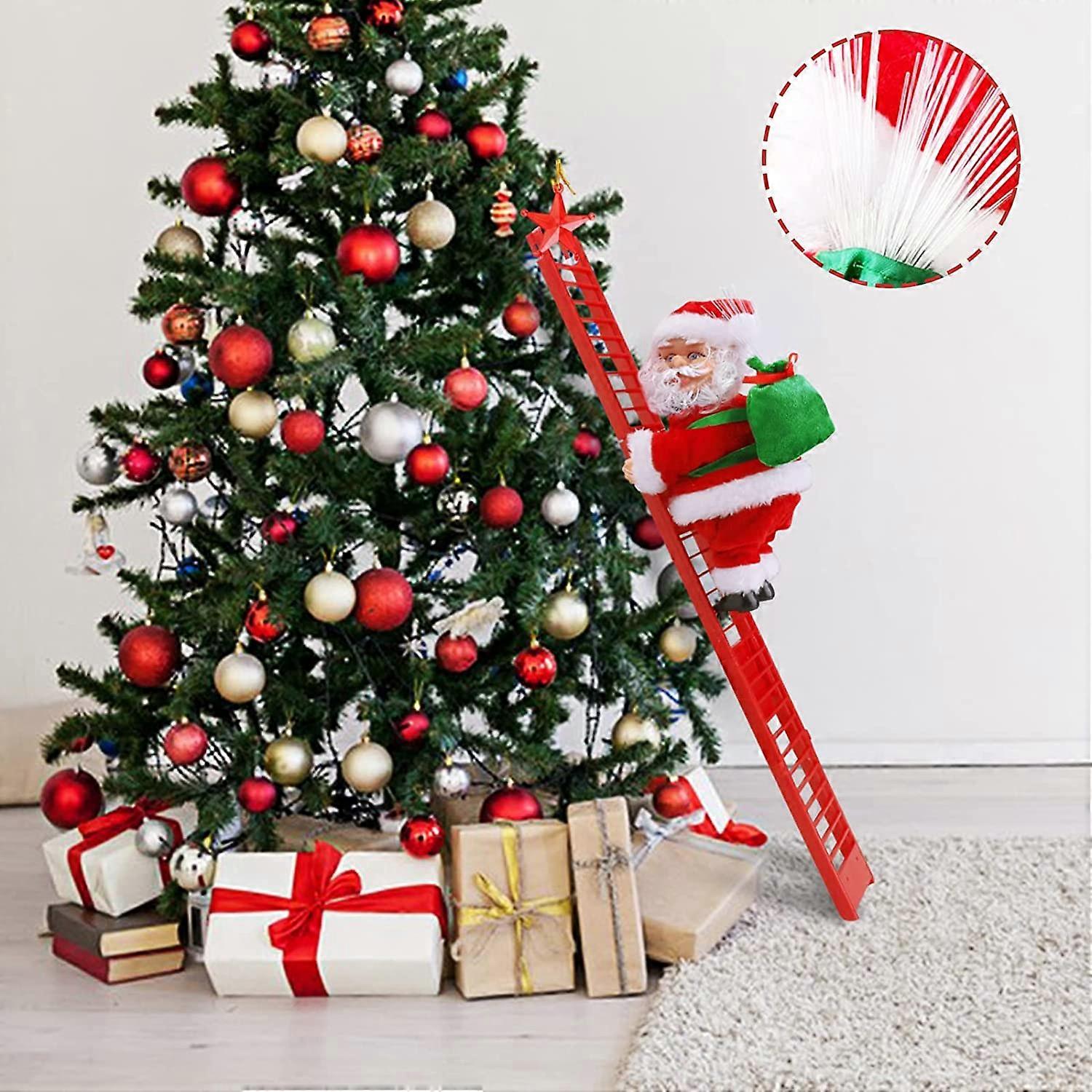 Scala LED Di Babbo Natale Con Luci E Timer – 1,75 Mt Con Babbo 30 Cm, 8 Modalità, Per Decorazioni Natalizie Da Esterno E Interno