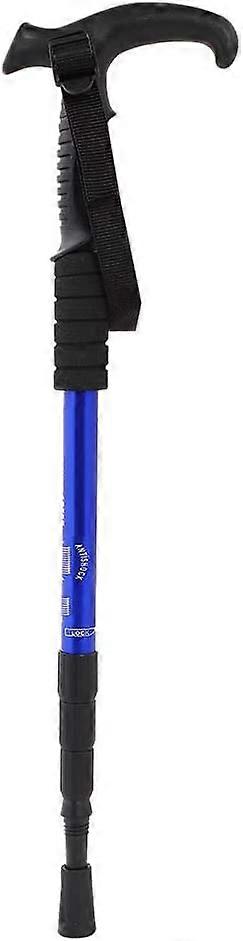 Aluminum Anti-Shock Trekking pole, Ultra-light Adjustable Height, T Handle Curved Handle Suitable