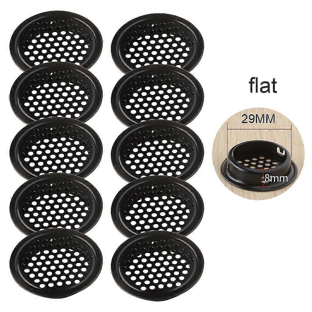 10pcs 19-53mm Noir Circulaire Soffite Air Vents Acier Inoxydable Louver Air Vents