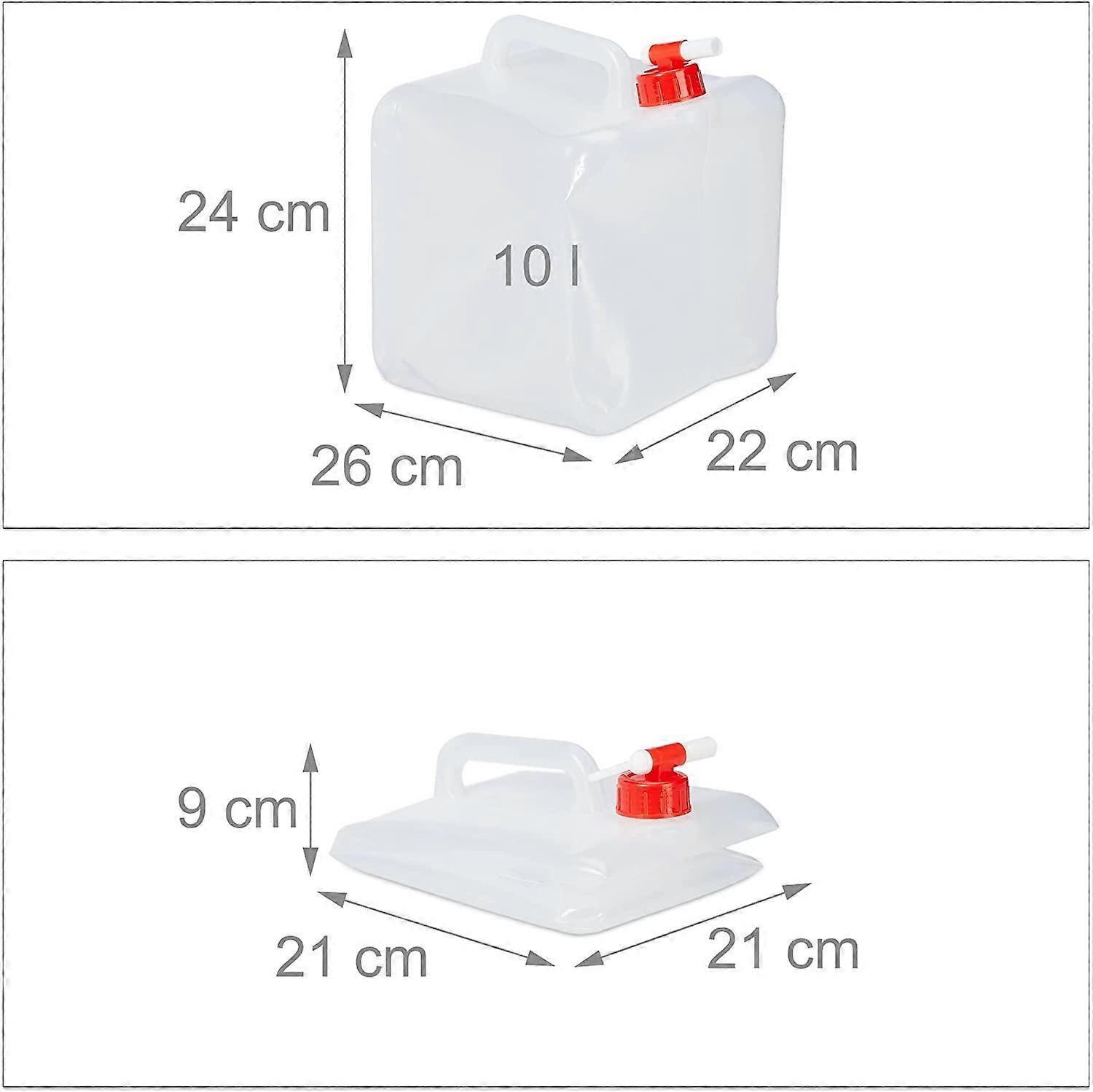 2-pack 10L Portable folding watercunk with crane-welngs