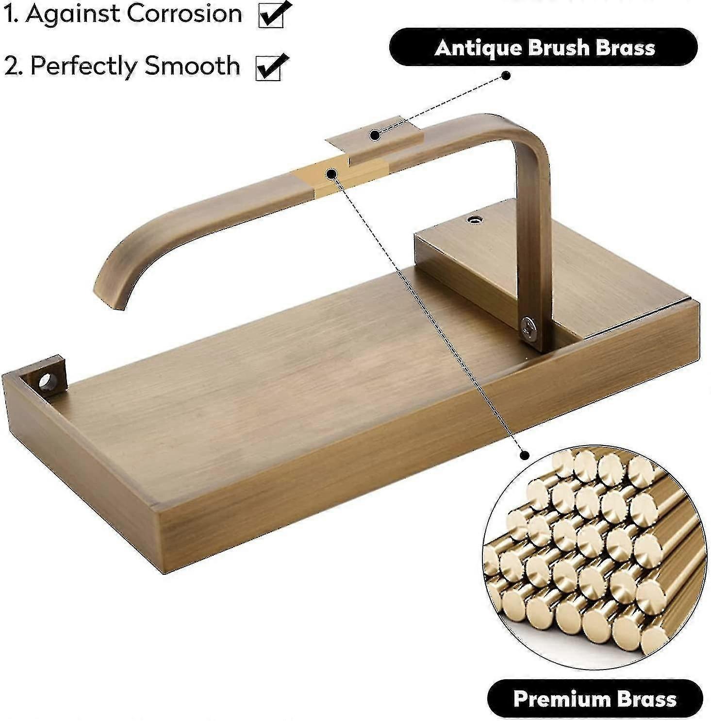 Antique Style Toilet Paper Holder With Storage Space Made Of Quality Copper Ideal For Smartphone Mul