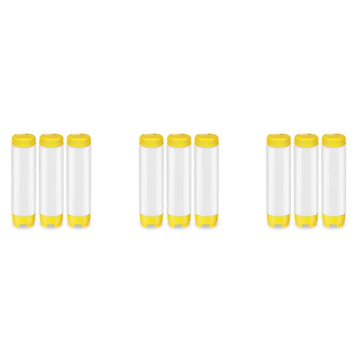9X 16Oz Inverted Plastic Squeeze Bottles, Refillable Tip Large Valve Dispenser Condiment Squeeze Bo