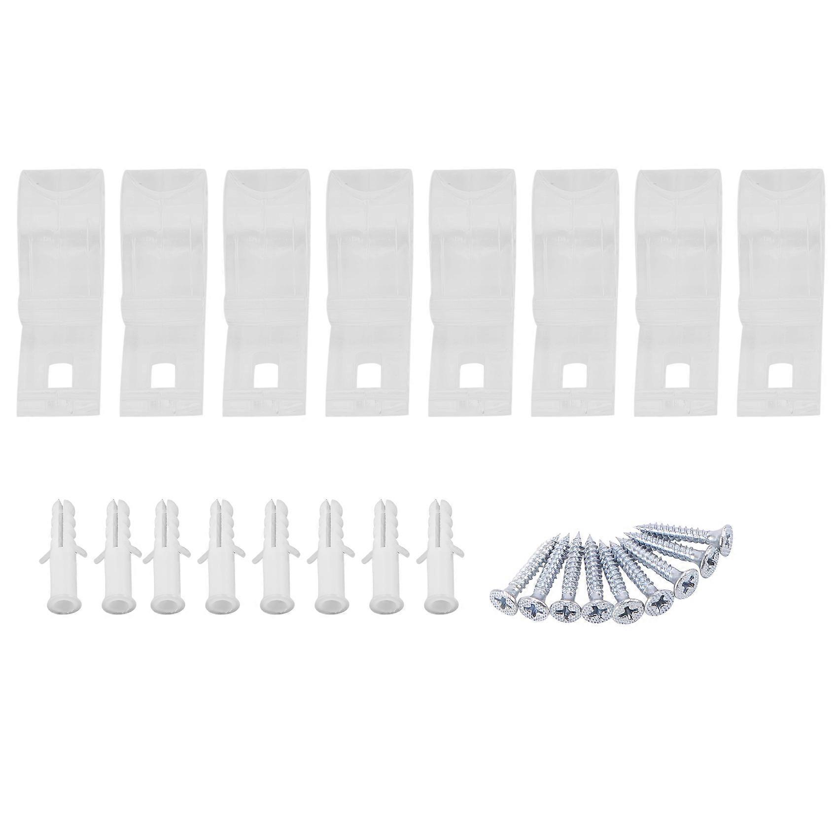8Pcs Curtain Clear P Clips Hook,Roller Blind Clips Child Safety Chain Cord P Clip Hooks for Vertica