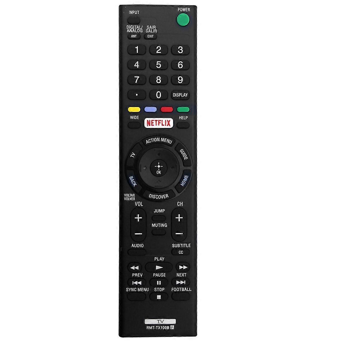 Replace -TX100B Remote Control for LED LCD 4K TV -55W6500 XBR-55X855C -43X8301C -55XD8599