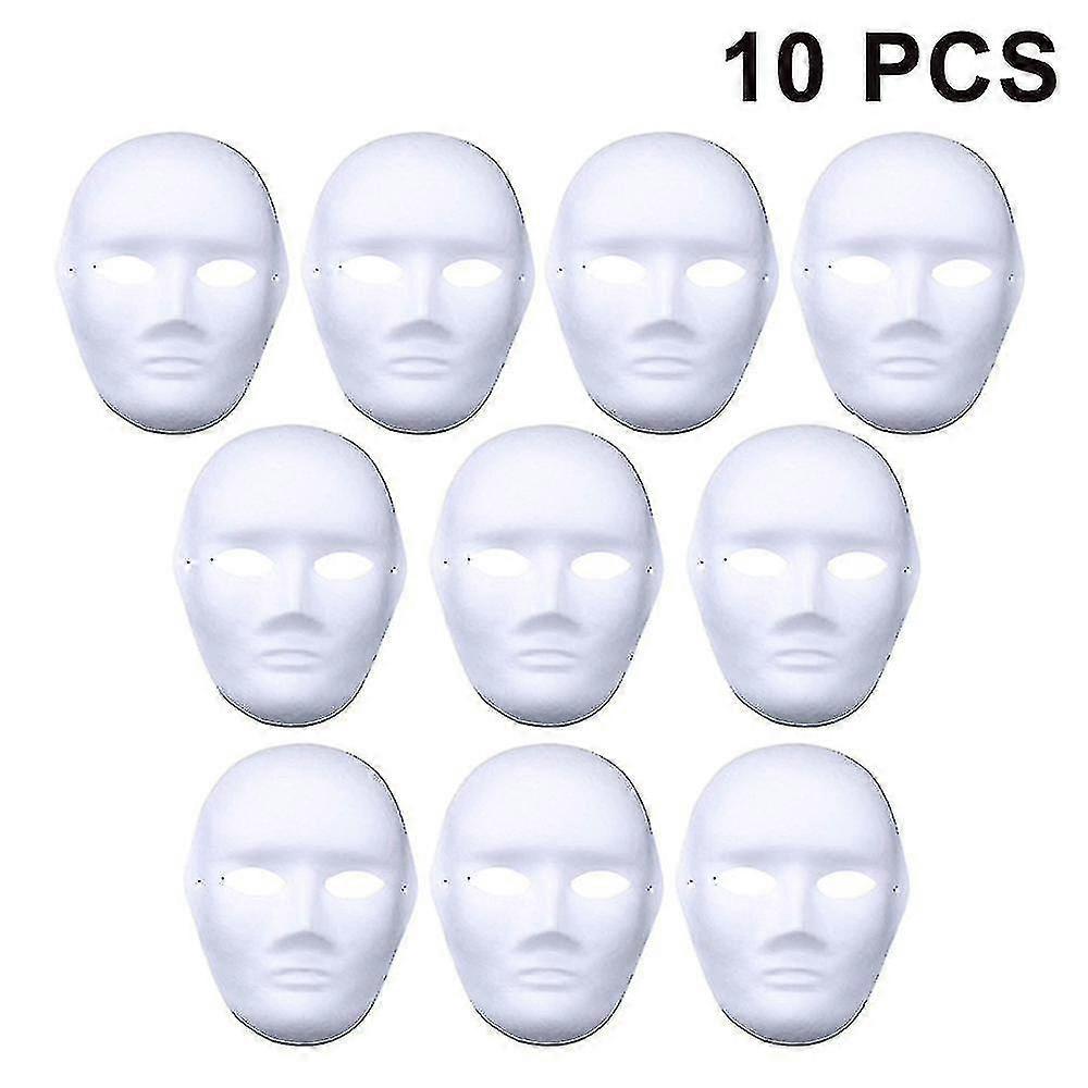 ハロウィンマスク プラスチック製 手芸・絵画用 10枚セット
