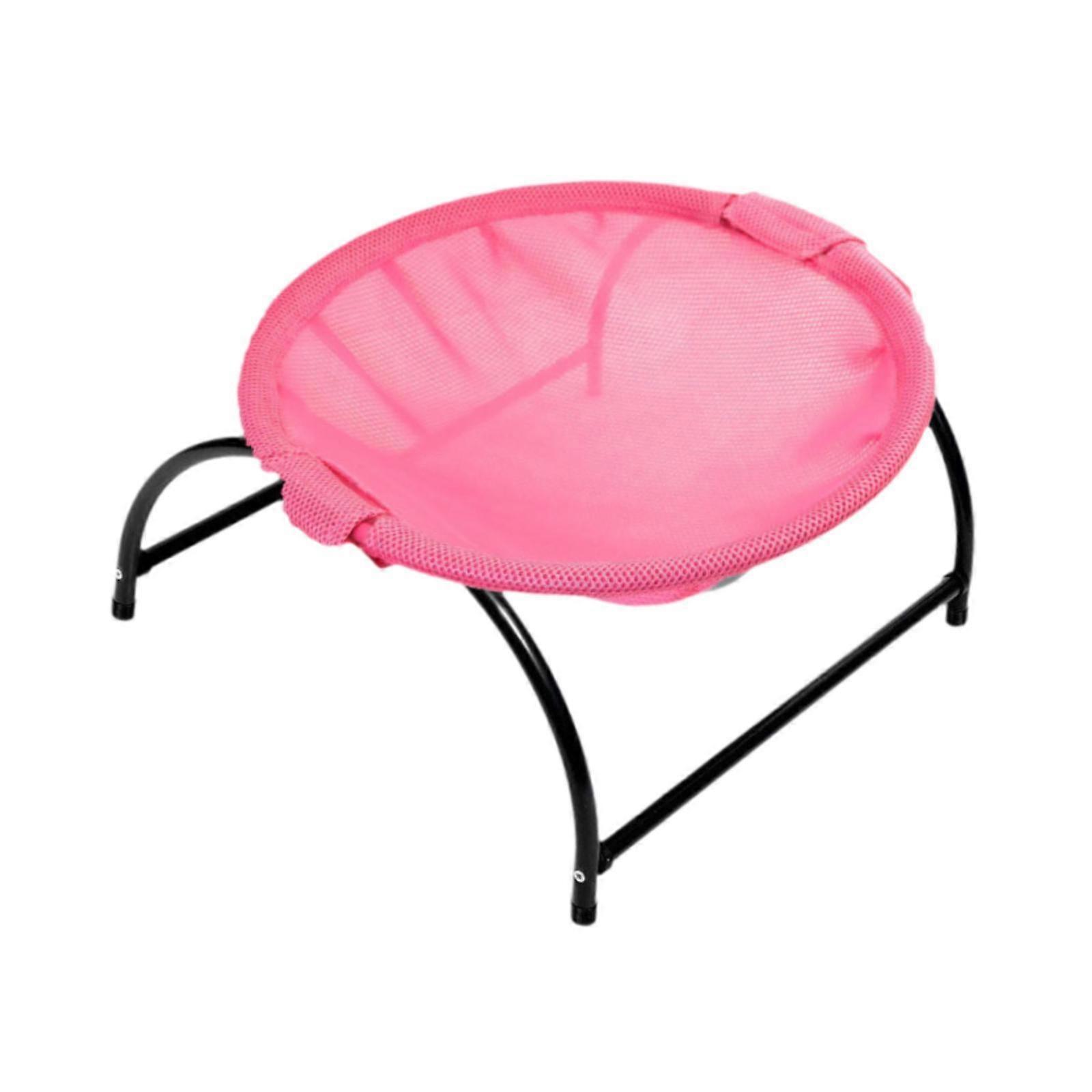 Elevated Pet Bed Detachable Breathable Rest Sofa Comfortable Cat Hammock Bed Pink
