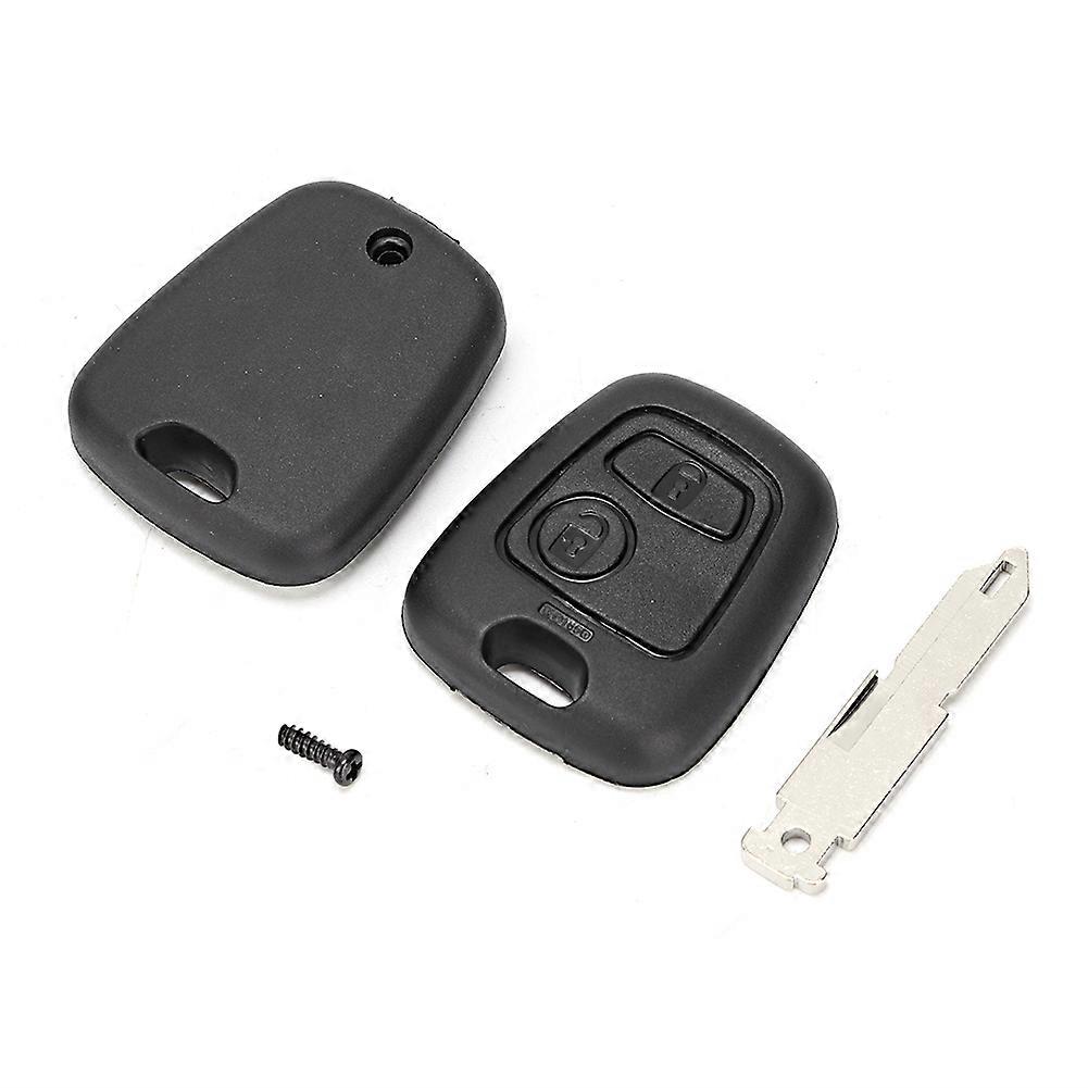 2 Buttons Key Shell Car Key Case Cover Replacement Accessory Fit for Peugeot 206 306 307