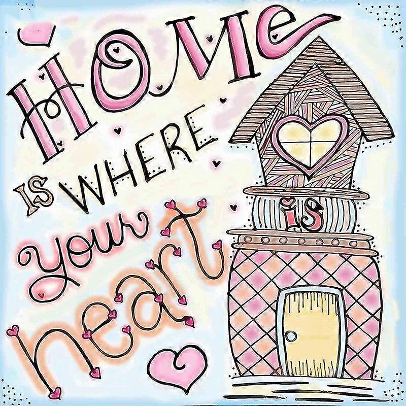 100٪ كامل 5D دي دايموند اللوحة عبر غرزة "بيت الحب" 3D الماس الفسيفساء جولة أحجار الراين لوحات التطريز الكرتون