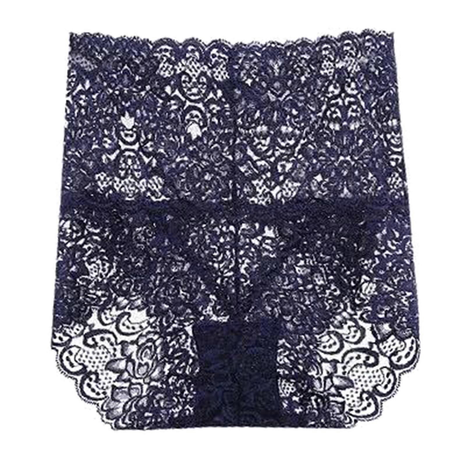 Women's Lace Panties High-waist Seamless Underwear with Cotton Crotch Breathable Briefs for Summer Jeans Tight Trousers New