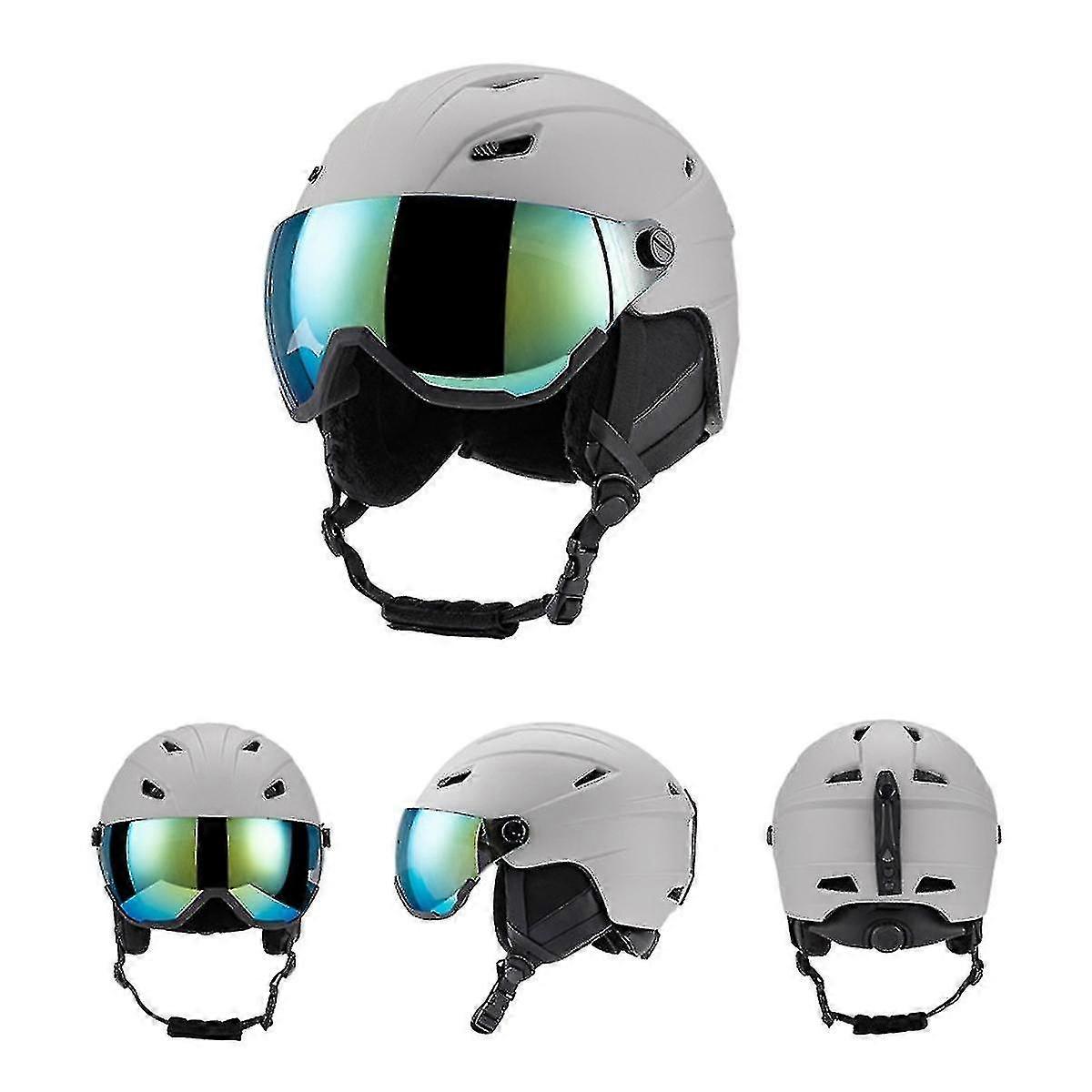 Ski Helmet With Ski Goggles, Snowboard Helmet And 2-in-1 Visor Goggles Set
