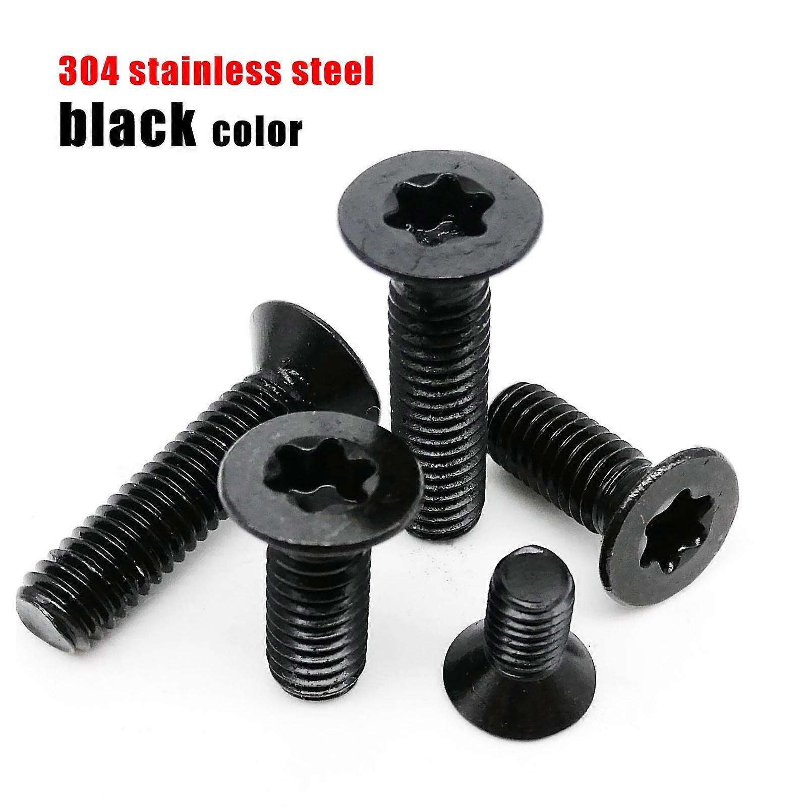 M2 M25 M3 M4 M5 M6 M8 Sort 304 A2-70 Rustfrit stål GB2673 Seks-rund bolt Seks-rund Torx hoved flad forsænket skrue