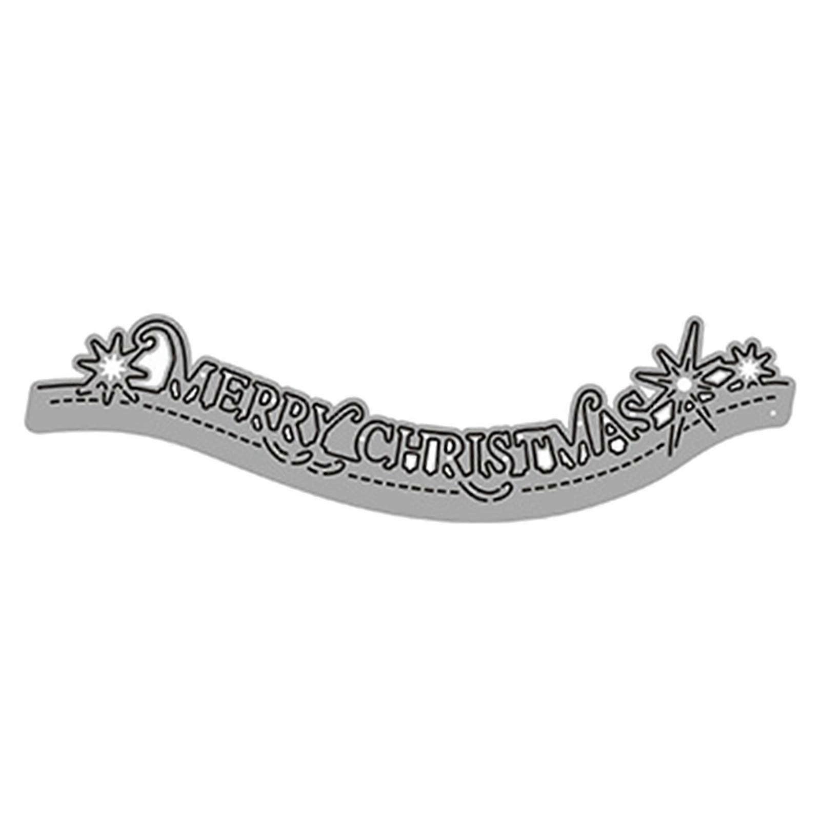 Christmas Snowflake Greeting Letter Cutting Die Scrapbook Emboss Tool Stencil