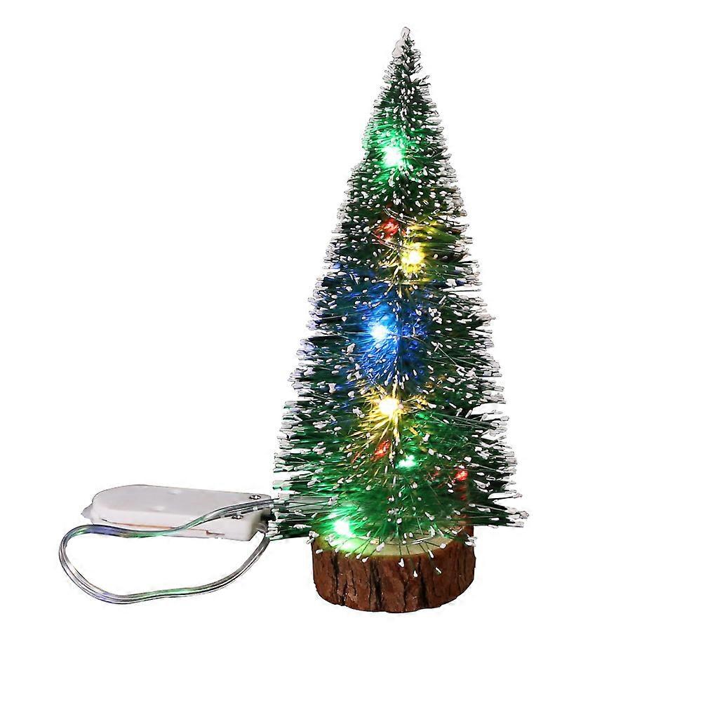 Mini Cedar with LED String Light Small Christmas Tree for Home Office